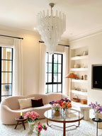 Grid Glass Waterfall Chandelier
