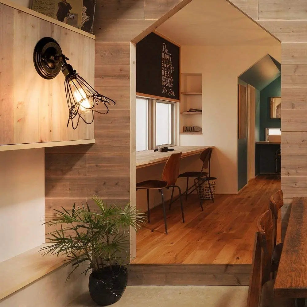 Industrial Cage Wall Light Fixture - Adjustable Rustic Sconces for Home Décor