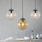 Retro Loft Glass Ball Pendant Light Industrial Style Kitchen Bedroom Home Decor