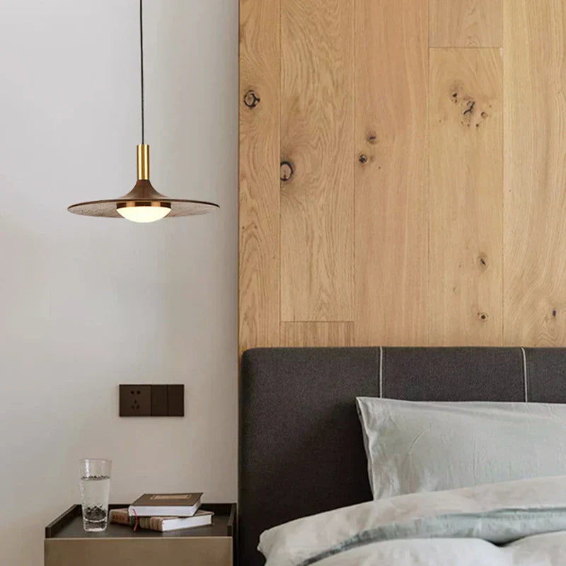 Nordic Black Walnut Chandelier: Stylish Lighting for Home, Restaurant, and Bar