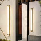 Outdoor Wall Lamp: Waterproof LED Garden Sconce Light in Gold/Black