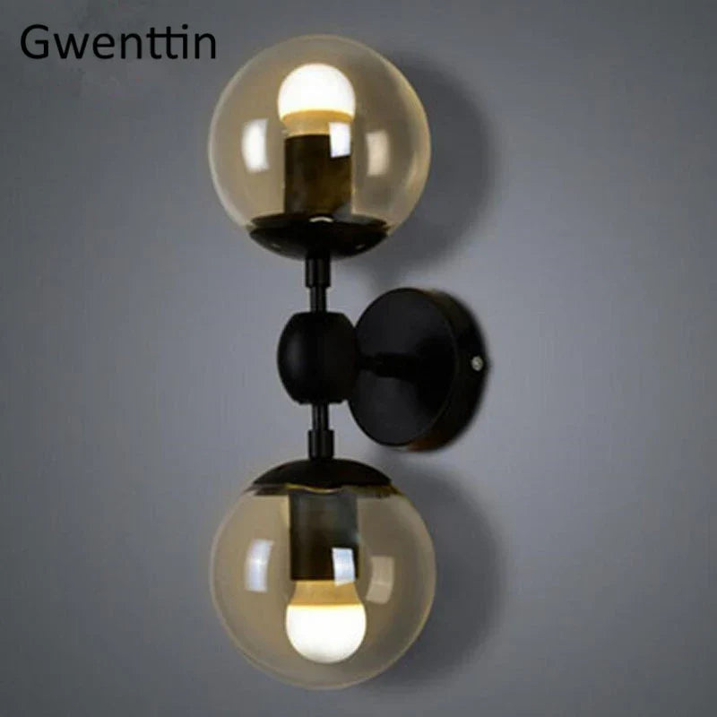 Glass Beans Wall Lamp Sconces LED Light Fixture for Home Deco Bedroom Hallway