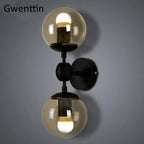 Glass Beans Wall Lamp Sconces LED Light Fixture for Home Deco Bedroom Hallway