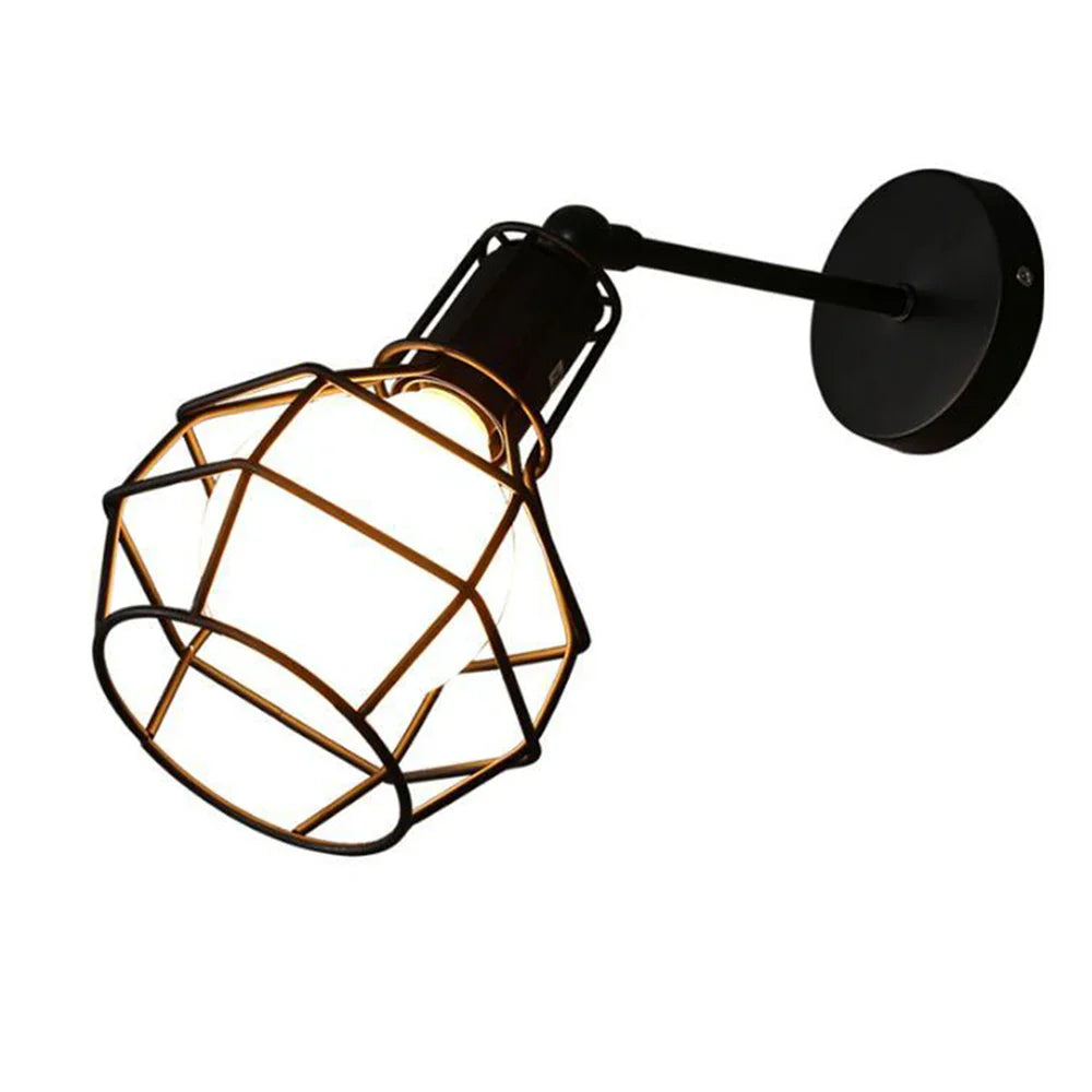 Industrial Loft LED Cage Wall Light Sconce - Modern Home Lighting Fixture