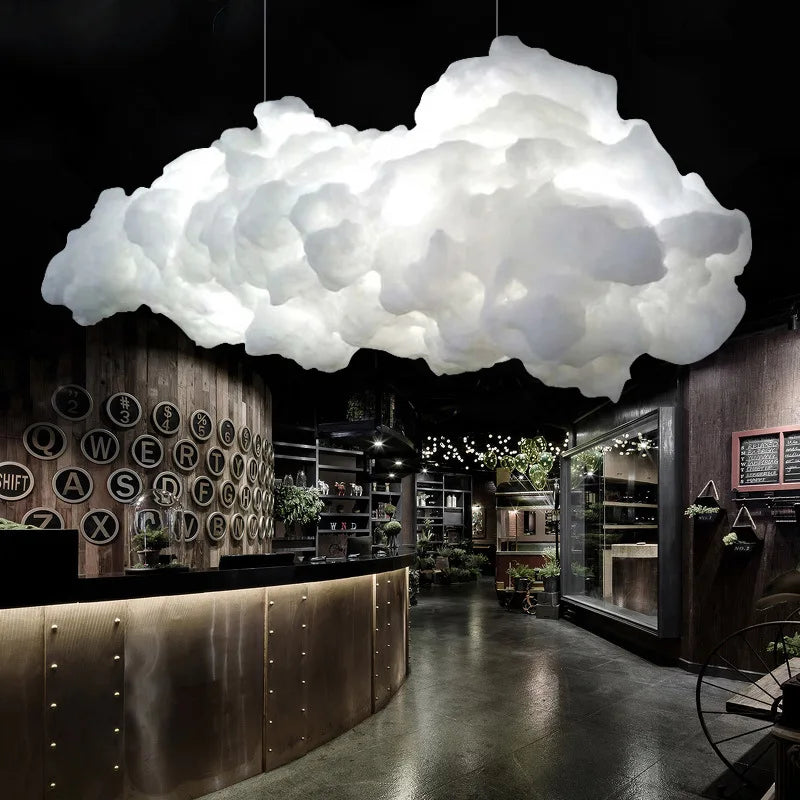 LED Cloud Chandelier: Floating Cotton Cloud Pendant Lamp for Nursery, Living Room, Kids Room