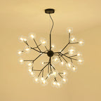 Heracleum Firefly Glass Ball Chandelier: Gold Luxury Lighting for Dining Kitchen Staircase