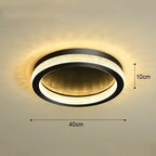 Black Gold Crystal Chandelier LED Ceiling Light for Living Room Bedroom