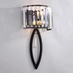 Crystal LED Black Wall Lamp for Bedroom, Living Room, and Aisle