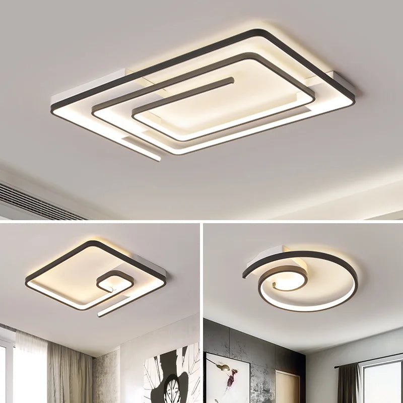 Modern LED Chandelier for Living Dining Bedroom Ceiling Decor Lighting