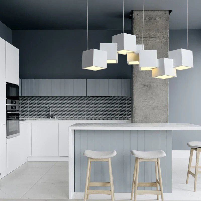 Magic Cube LED Pendant Light for Dining & Living Room by Samsarah Lighting