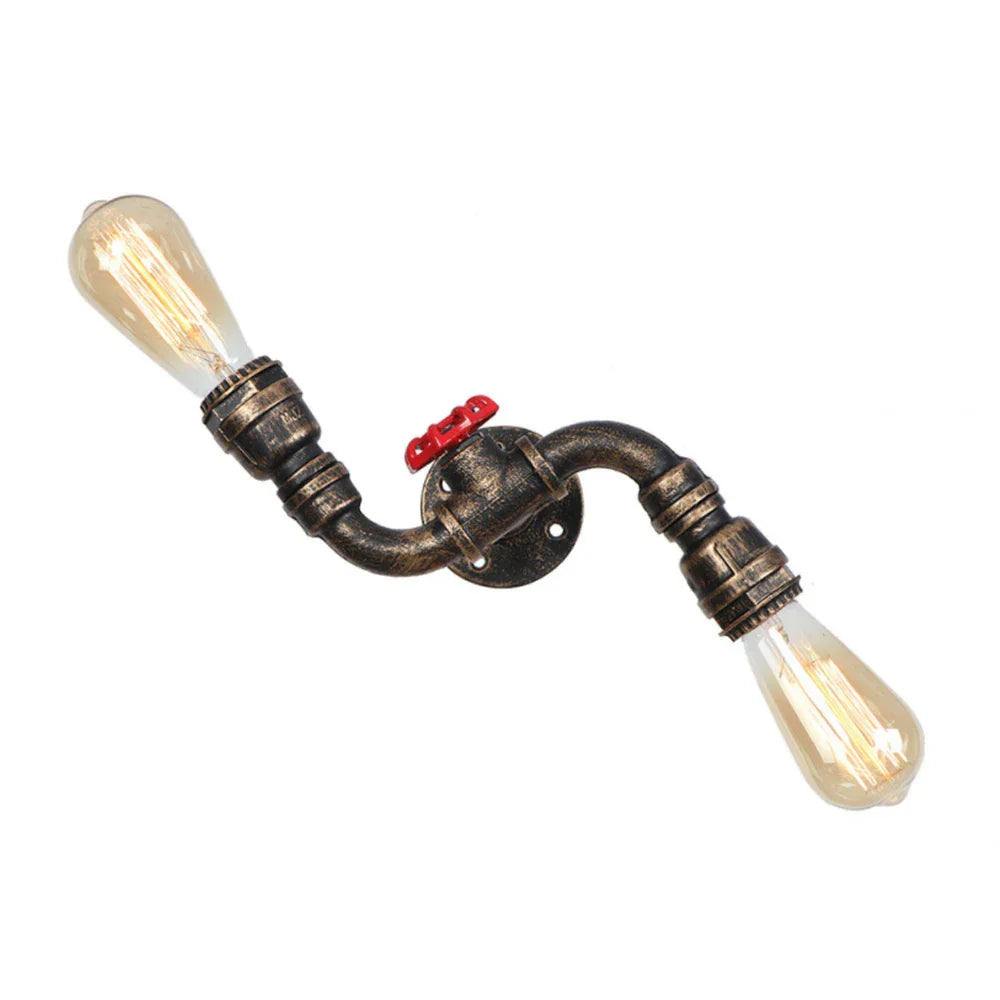 Vintage Industrial Water Pipe Wall Light for Home Cafe Decor - Afralia™