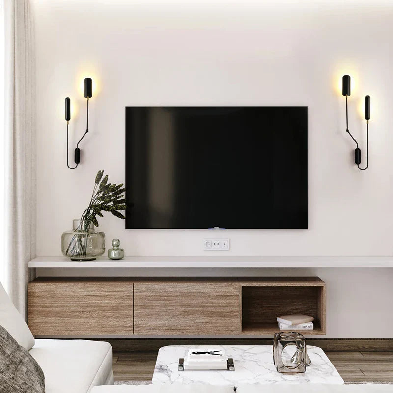 Adjustable Retro Wall Lamp with Long Arm and LED E27 Light