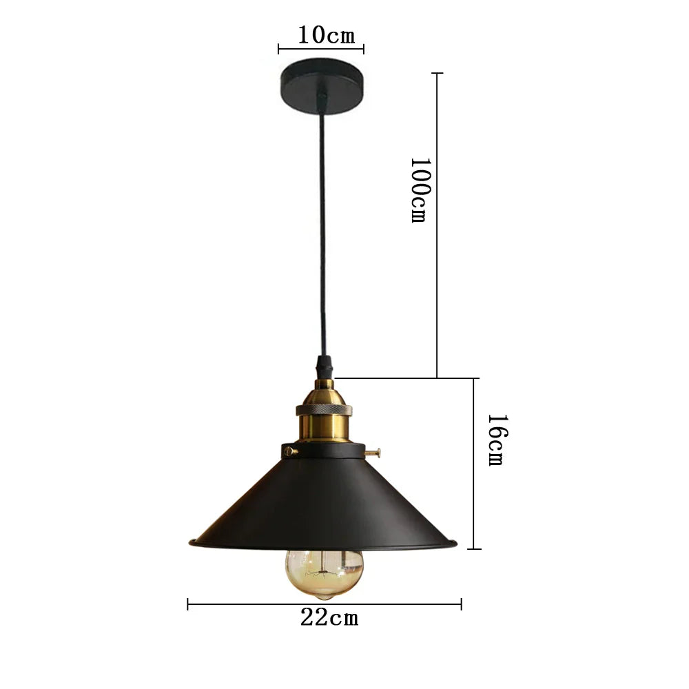 Retro Industrial Pendant Light Nordic Restaurant Hanging Lamp Vintage Fixture