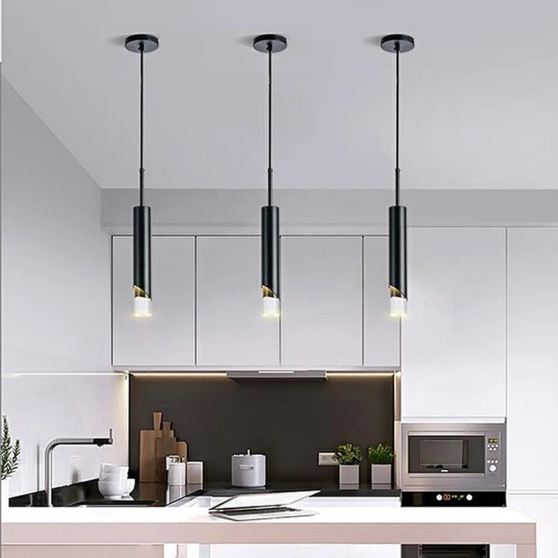 LED Pendant Lamps Acrylic Chandelier for Kitchen Island, Living Room, Office