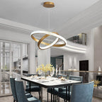 Gold Circle Chandelier Creative LED Lighting Modern Indoor Fixtures