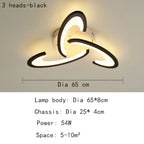 Petal Ceiling Lamp - Modern Black White Minimalist Lighting