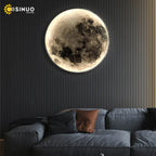 LED Moon Wall Lamp: Modern Indoor Lighting for Bedroom and Living Room Decor