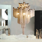 Tassel Chain LED Pendant Light - Luxury Stair Chandelier