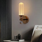 Modern Gold LED Wall Lamp for Living Room Bedroom, Minimalist Luxury Design