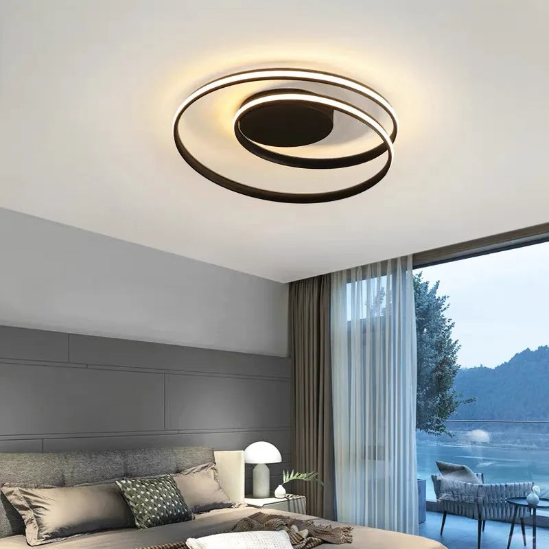 Minimalist LED Chandeliers Ceiling Lamp for Living Room Bedroom Study - Modern Surface Mounted Lighting