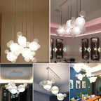 Bubble Glass LED Chandelier for Kids Room Kitchen Office Restaurant