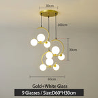 Glass Ball Pendant Light | Modern Nordic G9 LED Lamp for Living Room & Bedroom