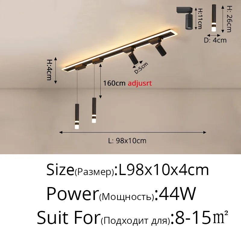 Modern Vintage Iron Ceiling Spotlights for Living Room Study & Wardrobe. Enhance your Space with Track Lighting.