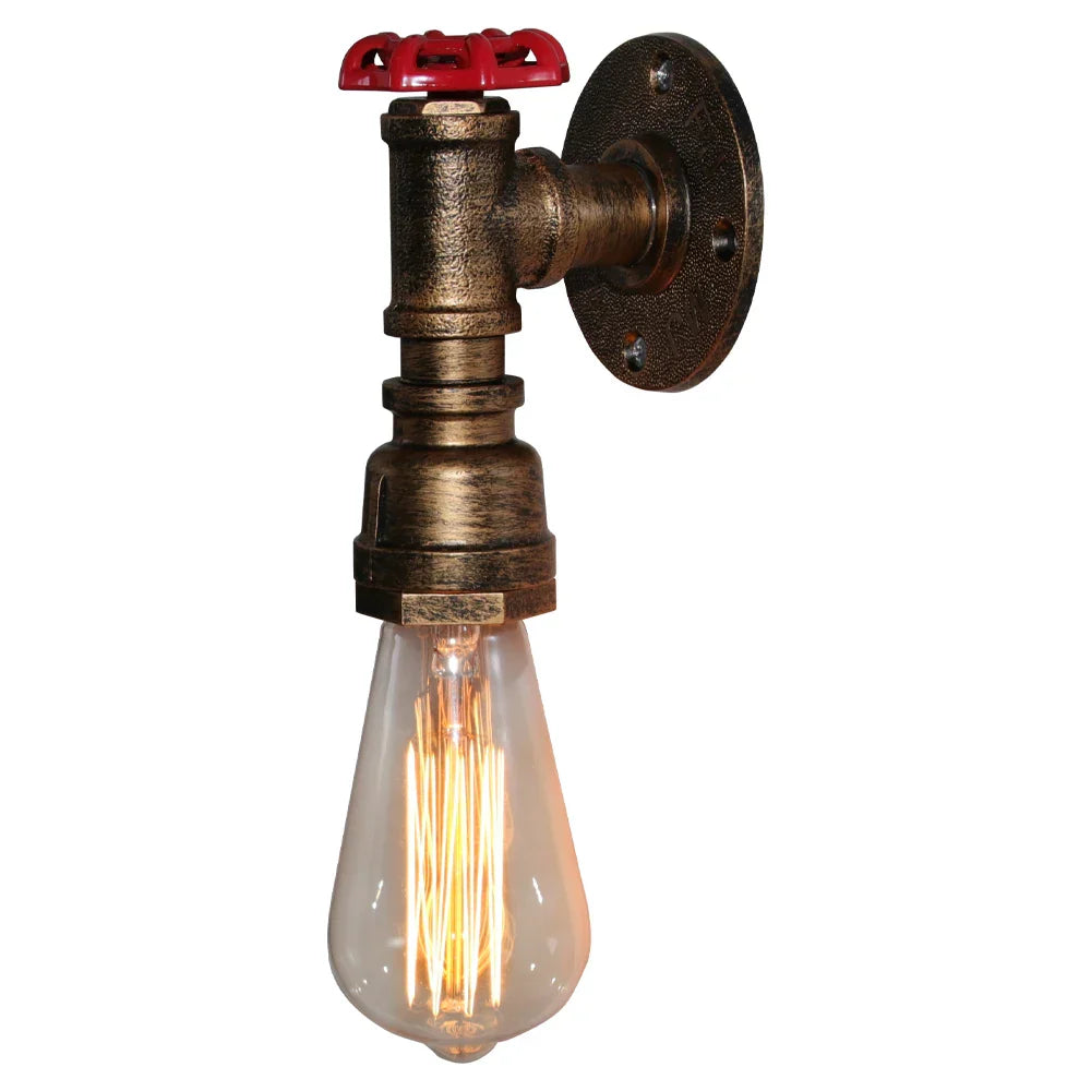 Retro Industrial Water Pipe Wall Light LED Sconce Fixture for Home Restaurant Bar