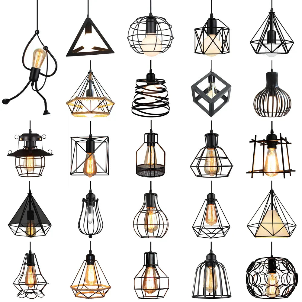 Industrial LED Pendant Ceiling Light for Home Living Room Kitchen Decor