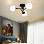 Milk Glass Ceiling Light Modern Ceiling Lamp Living Room Lighting