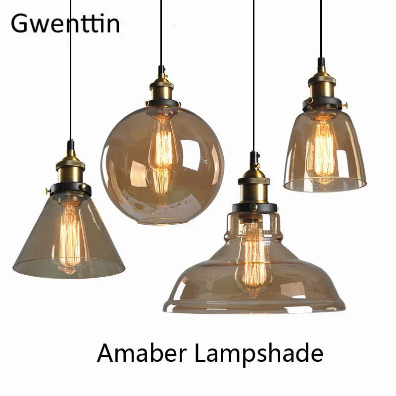 Industrial Glass Pendant Light for Modern Home Decor