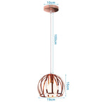 Rose Gold Industrial Iron Pendant Lights for Home Living Room Kitchen.