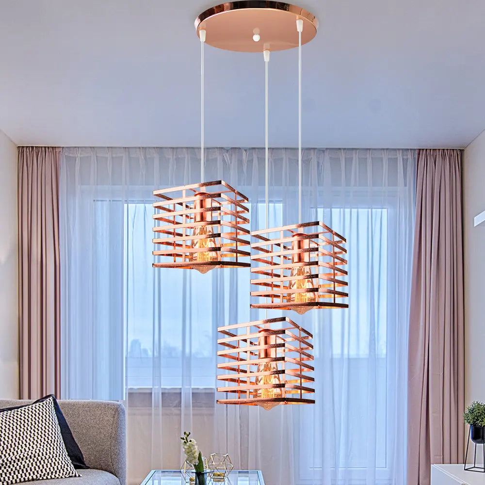 Industrial Vintage LED Pendant Light for Home Living Room Decor