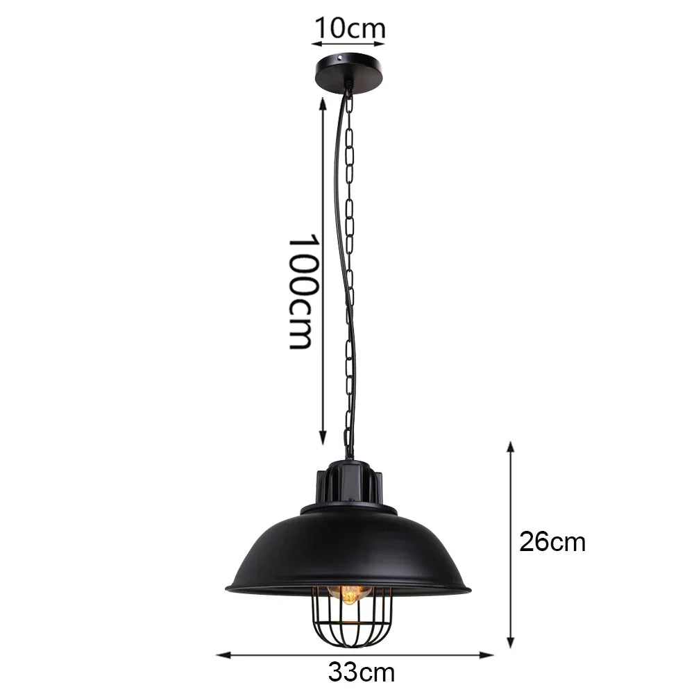 Loft Pendant Light Iron Chanderlier LED E27 Bar Living Room Decor