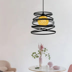 Swirl Iron Cage Pendant Light Industrial Vintage Loft Style Lamp
