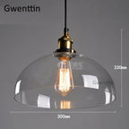 Industrial Glass Pendant Light for Modern Home Decor