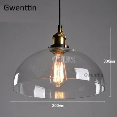 Industrial Glass Pendant Light for Modern Home Decor