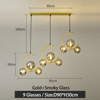 Glass Ball Pendant Light | Modern Nordic G9 LED Lamp for Living Room & Bedroom