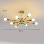 LED Wooden Ceiling Lights w/ E27 Bulb for Modern Livingroom & Bedroom