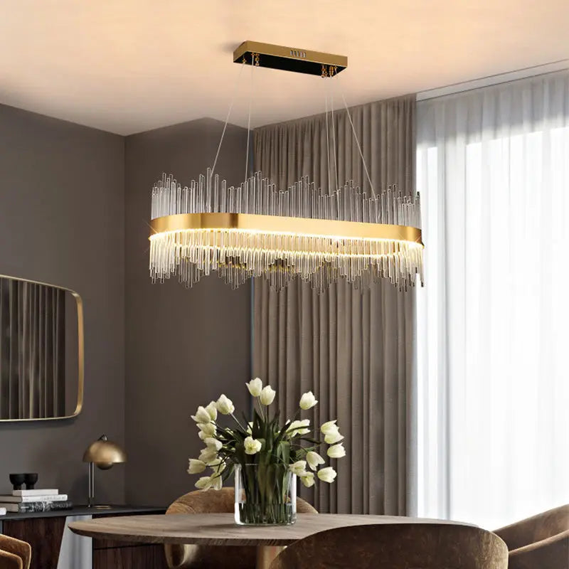 Crystal Chandelier Pendant Light Modern Luxury Dining Room Bedroom Lamp