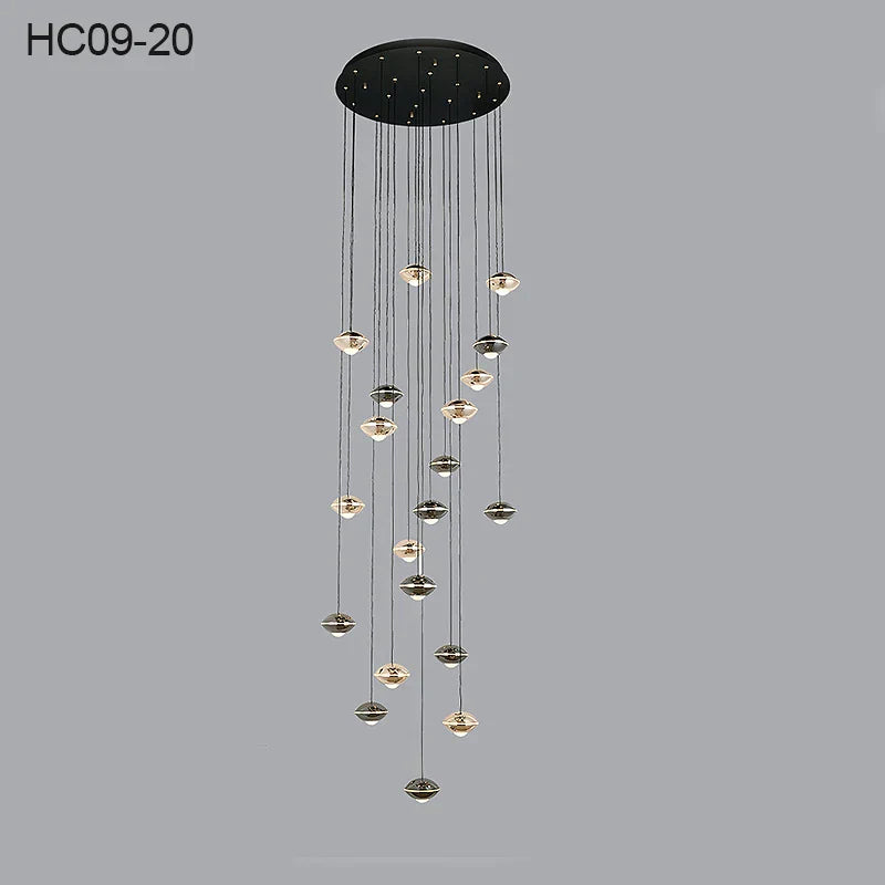 Loft Staircase Pendant Light: Aluminum Ball Droplight for Restaurant Bar Decor