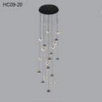 Loft Staircase Pendant Light: Aluminum Ball Droplight for Restaurant Bar Decor