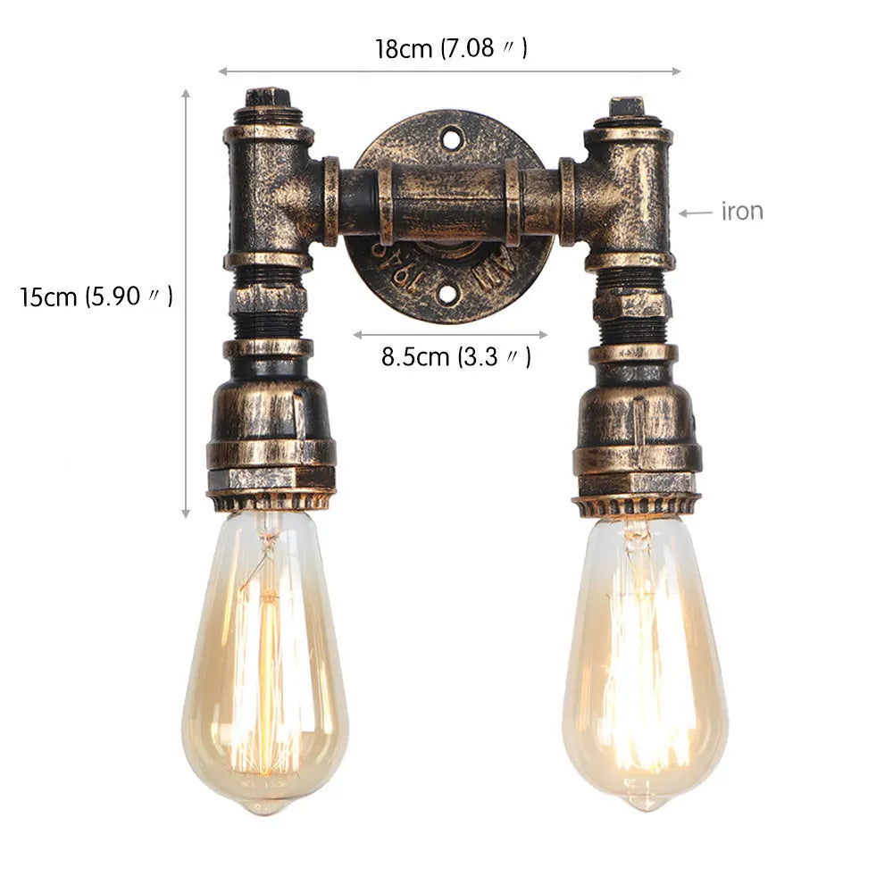 Rustic Edison Bulb Wall Sconces for Home Lighting Fixture