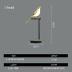 Luxury Bird Floor Lamp: Postmodern LED Golden Garden Study Living Room Lighting