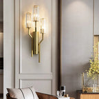 Crystal Gold Wall Lamp for Luxurious Living Room and Bedroom Lighting