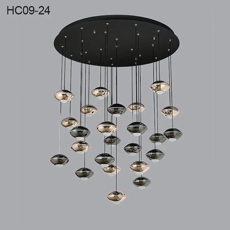 Loft Staircase Pendant Light: Aluminum Ball Droplight for Restaurant Bar Decor