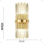 Modern Gold Crystal Wall Sconce LED Light for Living Room Bedroom Decor