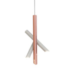 Tubes Pendant Light: Modern Designer Rose Gold Lamp for Study Office Restaurant