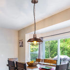 Iron Pendant Lights Vintage Retro Industrial Dining Room Bar Cafe Lamps E27