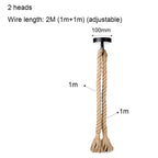 Spider Chandelier Hemp Rope Pendant Light Vintage Industrial Ceiling Lamp